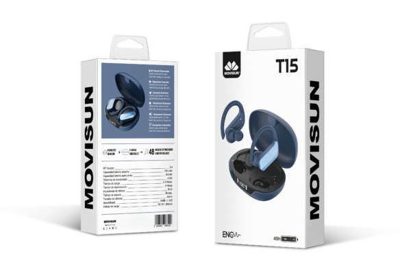 Caja T15 Azul Audífonos T15