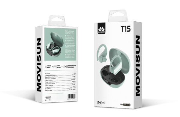 Caja T15 Verde Audífonos T15