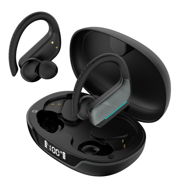 T15 Negro Brillo Audífonos T15